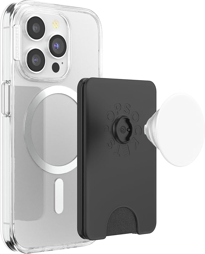 PopSockets Phone Grip with Expanding Kickstand - White PopSockets PopWallet for MagSafe