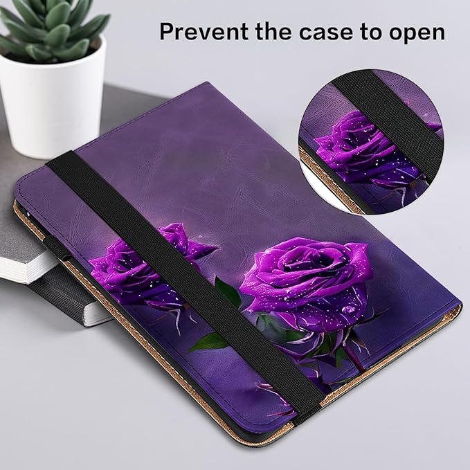ALILANG Case for Samsung Galaxy Tab S10 FE+/ S10 FE Plus 13.1 Inch 2025 Folio Book Style Shockproof Folding Stand Cover for Samsung S10 FE Plus (SM-X620/SM-X626/SM-X626B) -Purple Rose