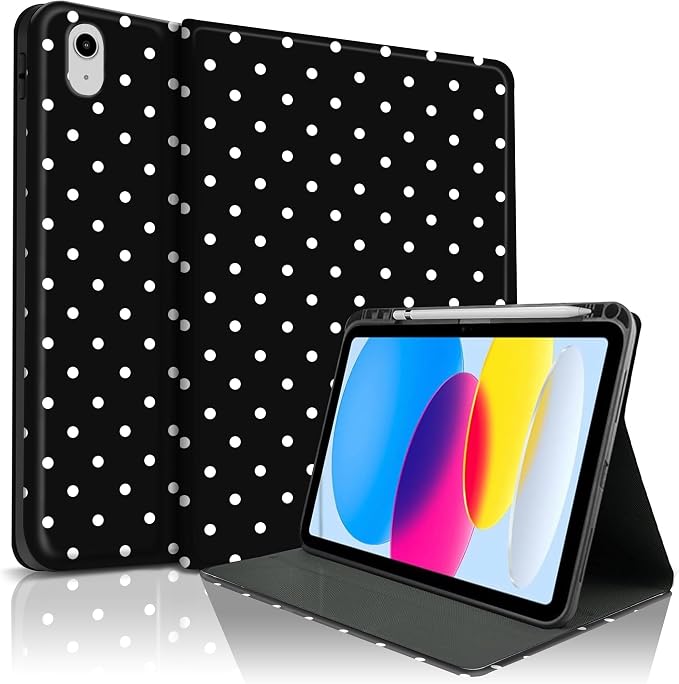 White Polka Dots Black