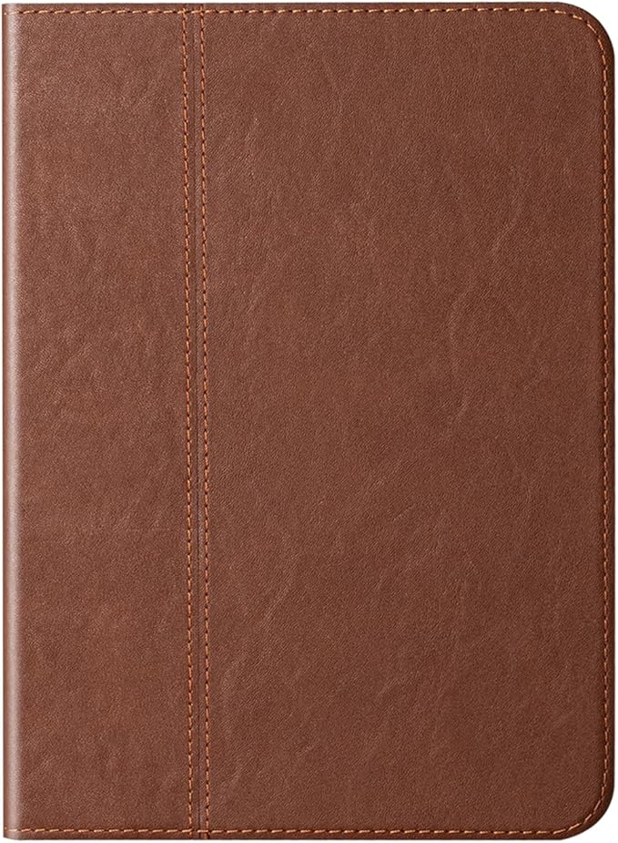 Genuine Leather Case for iPad 10th Generation(10.9 Inch 2022)Vegetable Tanned Leather Smart Folio Cover for with Auto Wake/SleepAdjustable StandAnti Slip/FingerprintBrown