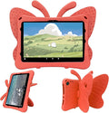 Dteck Fire HD 10 Tablet Case (2021/2023 Release 11/13th Generation) 3D Cute Butterfly Case for Kids Lightweight Stand Shockproof Rugged Heavy Duty Fire HD 10 Kids Pro Tablet Cover Red