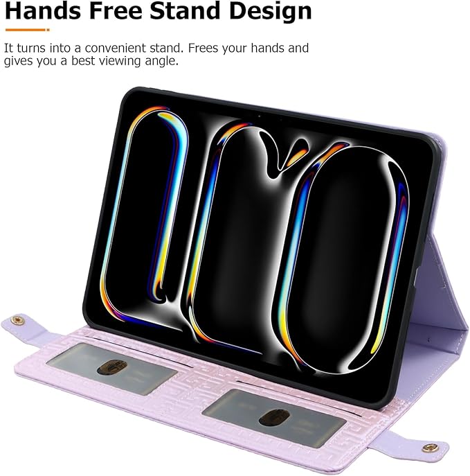 Dteck for iPad 9th/8th/7th Generation Case 10.2Luxury Sparkle PU Leather Kickstand Case with Pencil Holder Shoulder Hand Strap Card Slots Shockproof Protective Magnetic Pocket Wallet CasePurple