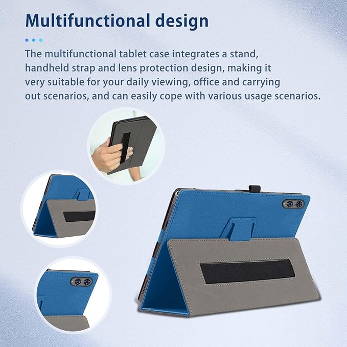 Case for TECLAST T65 Tablet 13.4inchNOUKAJU Tablet Protection CoverFolding Stand with Pencil Holder and Wrist StrapDrop-ResistantProtection Case for TECLAST T65(Blue)