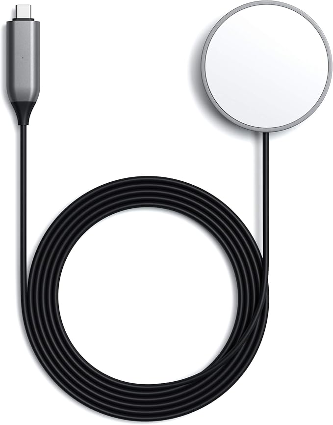 Satechi USB C Magnetic Wireless Charging Cable (Magnetic Wireless Charger) - Compatible with iPhone 16 Pro Max/16 Pro/16/16 Plus iPhone 15 Pro Max/15 Pro/15/15 Plus and More