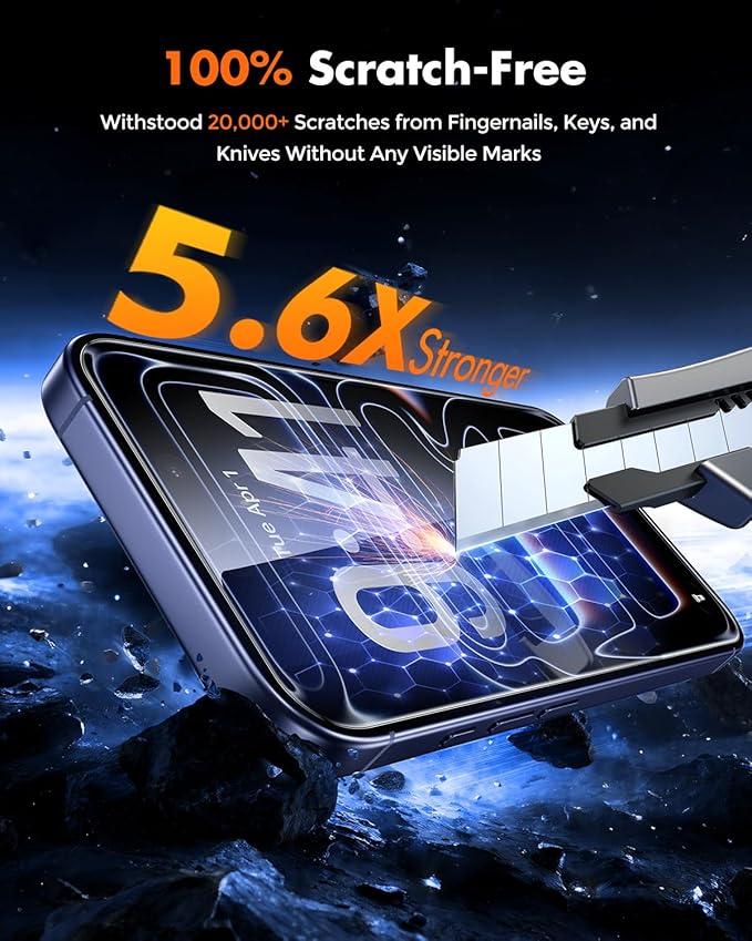 UNBREAKcable for iPhone 17 Pro Screen Protector [Quick-Installation Box] 3-Pack 9H+ Hardness Shatterproof Tempered Glass [99.99% HD Clear] [Case Friendly] [Bubble Free] for iPhone 17 Pro 6.3