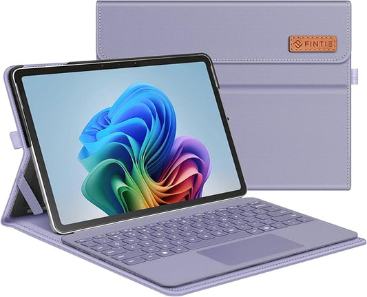 Fintie Case for Microsoft Surface Pro 12 Inch 1st Edition (2025) Multiple Angle Viewing Portfolio Business Cover with Pocket &amp Stylus Holder Compatible with Type Cover Keyboard (Lilac Purple)