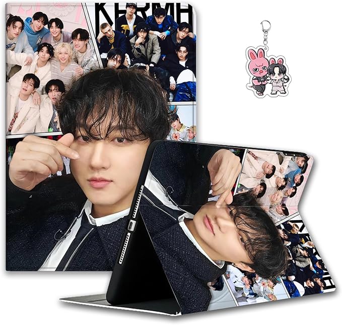 Stray SKZ Kids Tablet Case with Pencil Holder Compatible with iPad 7/8/9/10/Pro/Mini/Air Felix Tablet Case Kawaii (for iPad 6th/5th (9.7)Changbin)