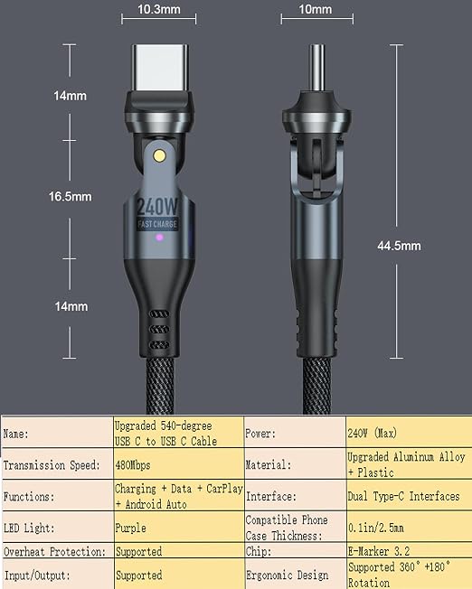 Cable 540°240W