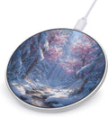 Snowy Forests ICY River Winter Phone Charger Magnetic Charging Pad Anti-Slip with USB Cable