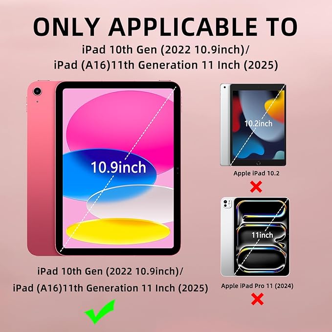 for iPad 10th Generation Case 360 Degree Rotating Stand Cover Multi Angle Viewing Auto Sleep/Wake Shelf Filled with Books Leather Case for iPad (A16) 11th Generation 11 Inch 2025