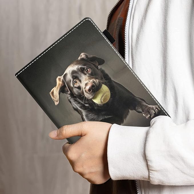 Case for All-New Amazon Kindle Fire HD 10 &amp 10 Plus Tablet 10.1 (13th/11th Generation 2023/2021 Release) - PU Leather Folio Case with Smart Auto Wake/Sleep Cute Labrador
