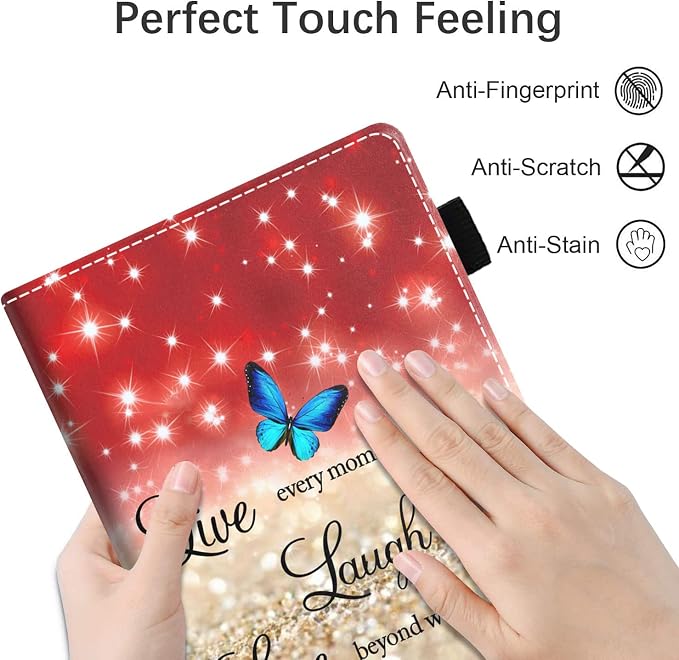 Red Glitter Quote Live Laugh Love