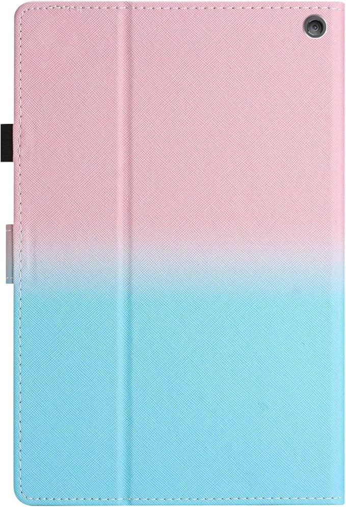 Kindle Fire HD 8 &amp Fire HD 8 Plus Case 12th/10th Generation (2024/2022/2020) 8.0 inch UUcovers Magneic Smart Folio PU Leather Wallet Cover with Stand/Pencil Holder [Auto Sleep/Wake] Pink Blue