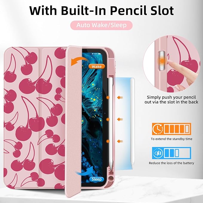 Case Compatible with iPad (A16) 11th Generation 11 Inch 2025/10th Generation 10.9 Inch 2022 Shockproof Hybrid Slim Stand Smart Cover with Pencil Holder Supports Auto Wake/Sleep Z009