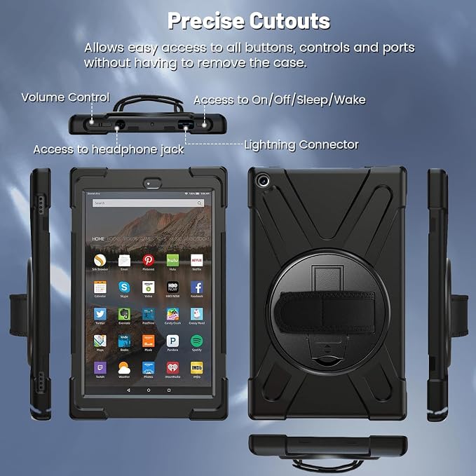 Fire HD 10 Case 9th/8th/7th Gen-Black