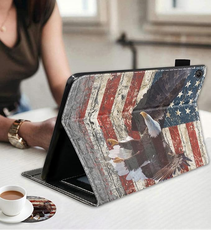 Military Wall Graffiti USA Flag Bald Eagle