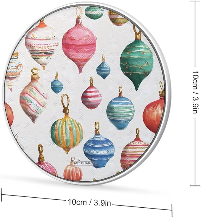 Festive Hanging Decorations Phone Charger Magnetic Charging Pad Anti-Slip with USB Cable