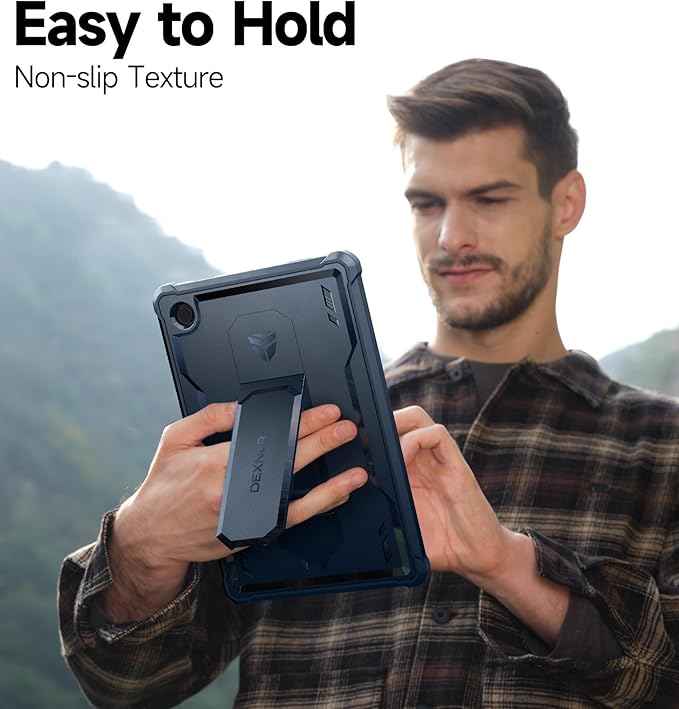 Dexnor Case for Samsung Galaxy Tab A8 10.5 Inch 2022 [Built in Screen Protector &amp Kickstand] Heavy Duty Shockproof Full Body Protective Cover for Galaxy Tab A8 Case-Blue