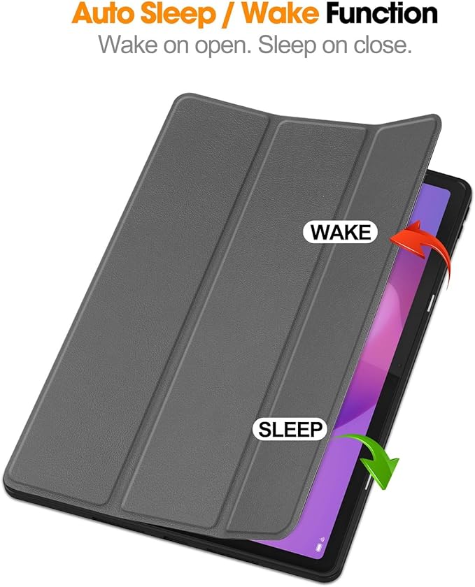 Case for Lenovo Idea Tab Plus 12.1 inch 2025 Model Shockproof Protective Cover with Kickstand Built-in Pen Slot &amp Auto Wake/Sleep Folio Matte TPU Smart Cover -Gray
