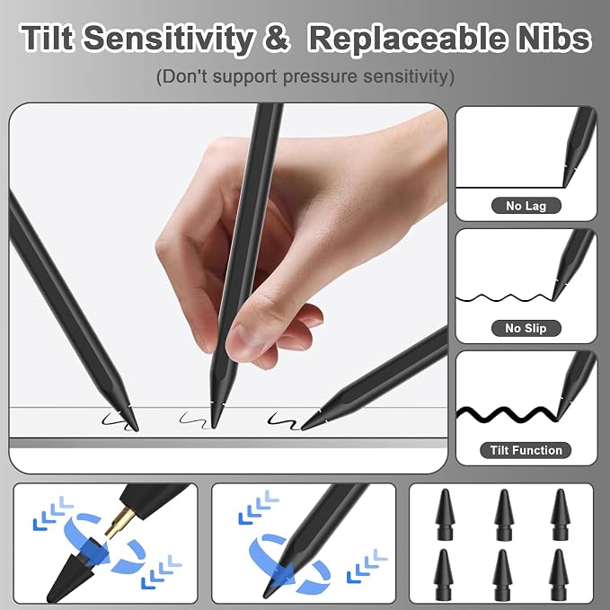 Black+6pcs Replacement Nibs