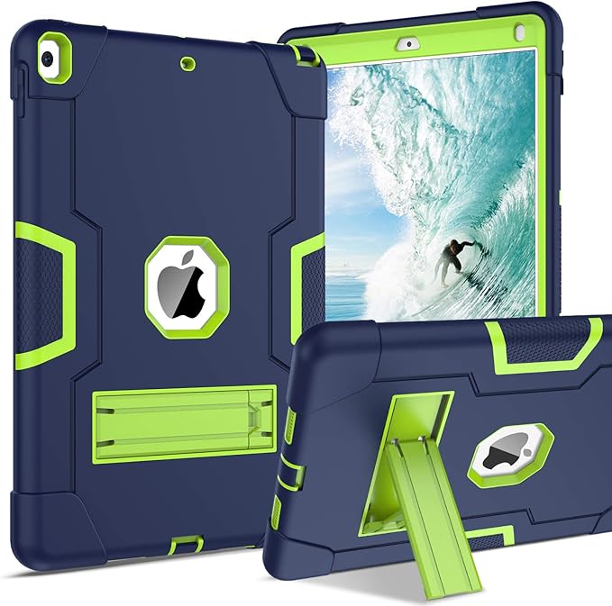 BENTOBEN for iPad Air 3 2019 Case iPad Pro 10.5 2017 Case 3 Layers Heavy Duty Rugged Shockproof Kickstand Sturdy Protective Tablet Cases for iPad Air 3rd Gen/iPad Pro 10.5 2017 Dark Blue/Green