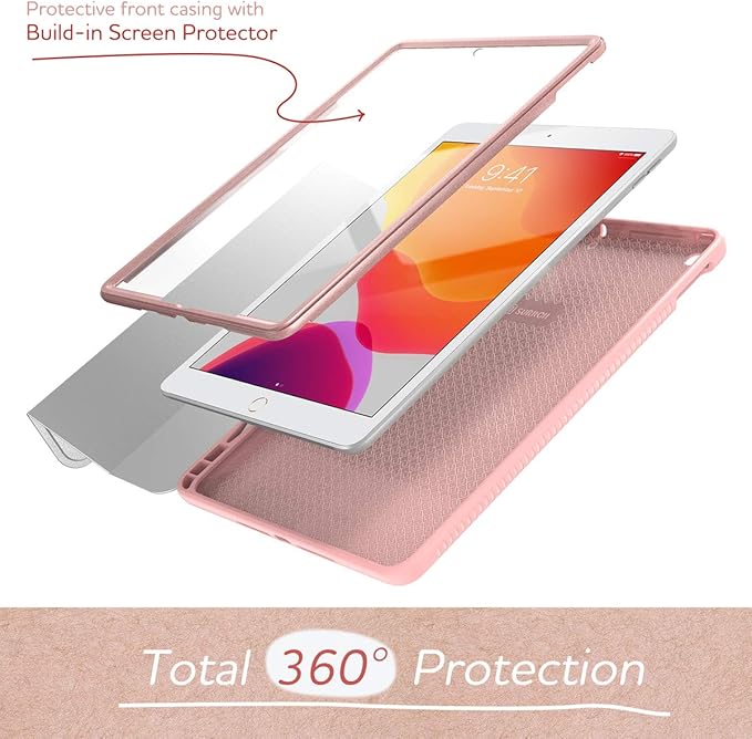 SURITCH Case for iPad 10.2 2021/2020/2019 (9th/8th/7th Generation) Shockproof Protective Smart Cover Case with Stand and Auto Sleep/Wake for iPad 10.2 Inch (Marble)