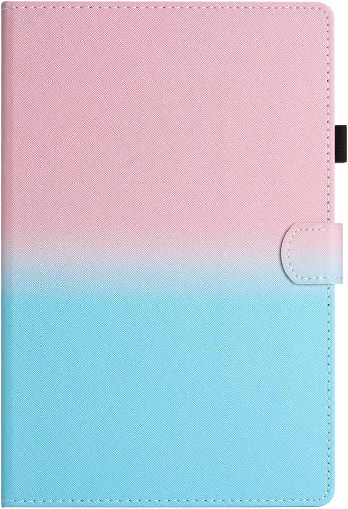 Kindle Fire HD 8 &amp Fire HD 8 Plus Case 12th/10th Generation (2024/2022/2020) 8.0 inch UUcovers Magneic Smart Folio PU Leather Wallet Cover with Stand/Pencil Holder [Auto Sleep/Wake] Pink Blue