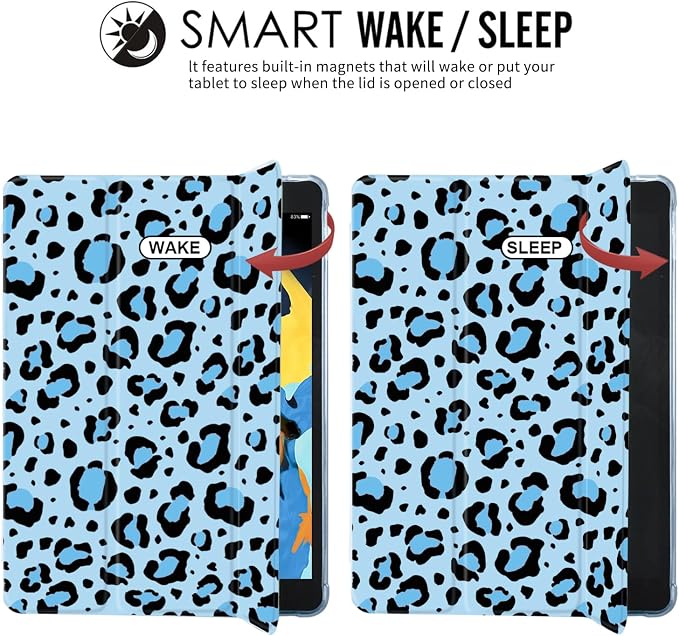L-Blue Leopard Print