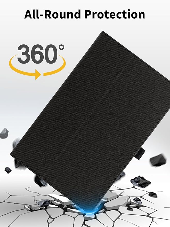 Case for Callsky-Tab Ctab 14 Tablet Full Coverage Ultra Slim PU Leather Cover Case with Folding Stand and Hand StrapCover Rugged with Auto Sleep/Wake - Black