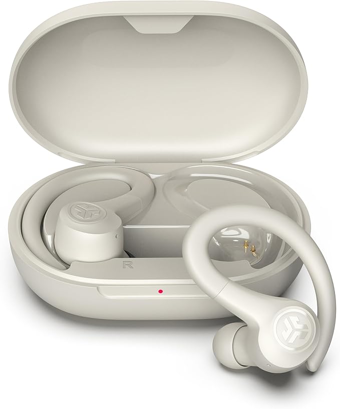 JLab Go Sport+ Wireless Workout Earbuds with C3 Clear Calling Secure Earhook Sport Design 35+ Hour Bluetooth Playtime 3 EQ Sound Settings Sand