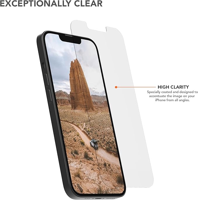 Rokform - iPhone 13 Pro Max Screen Protector Active Touch Shatter Proof High Definition Case Friendly Tempered Glass iPhone Screen Protector 2 Pack (Clear)