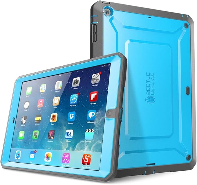 iPad Air Case SUPCASE Heavy Duty Beetle Defense Series Full-Body Rugged Hybrid Protective Case Cover with Built-in Screen Protector for Apple iPad Air (Blue/Black not fit iPad Air 2)
