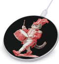 Vintage Cat Band Drum Drummer Phone Charger Magnetic Charging Pad Anti-Slip with USB Cable
