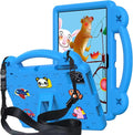 for Revvl Tab 2 Case (2025) EVA Shockproof Tablet Cover with Stand Handle Shoulder Strapfor Tmobile Revvl Tab 2 Tablet Case 10.1'' Blue