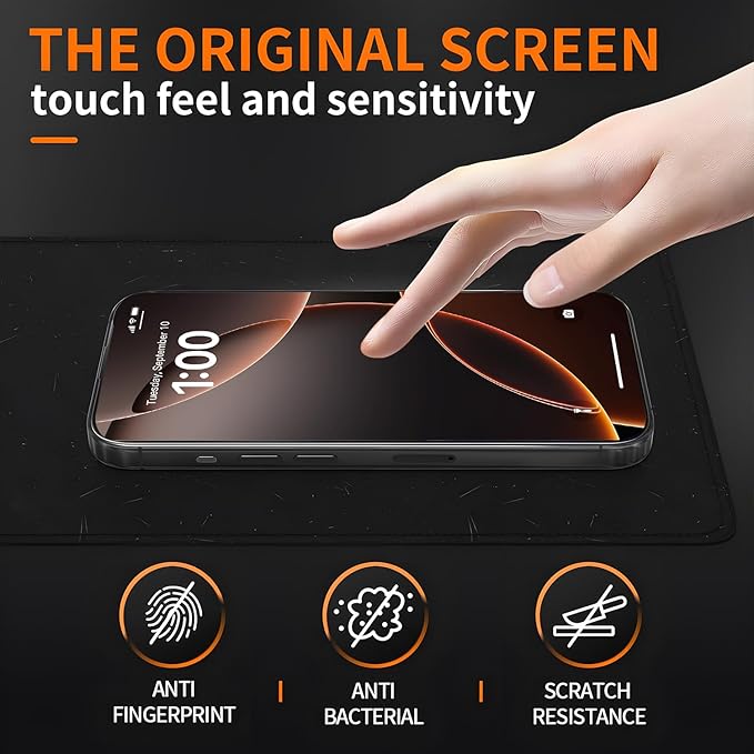 X-it 2 Packs Screen Protector for iPhone 16 Pro 6.3-inch - [Auto-Dust Removal] 9H+ Tempered Glass [10X Military Protection] Bubble Free Case Friendly