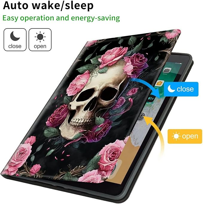Pink Rose Flower Skull