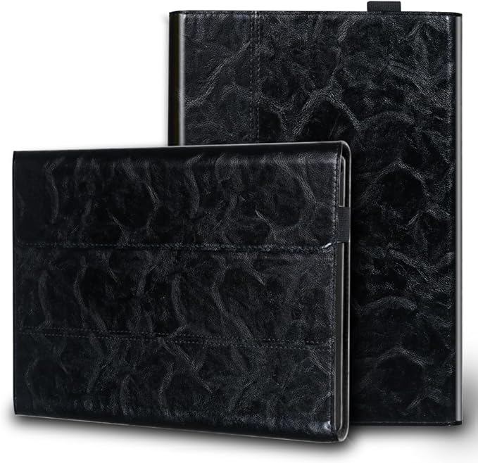 Gexmil Leather Case Compatible with Microsoft Surface Pro 7+/ 7/6/ 5/4 (12.3 Inch)Support Type Cover Keyboard Pencil Holder Magnetic ClosureMulti-Angle Portfolio Business CoverBlack