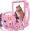 for Revvl Tab 2 Case (2025) EVA Shockproof Tablet Cover with Stand Handle Shoulder Strapfor Tmobile Revvl Tab 2 Tablet Case 10.1'' Pink
