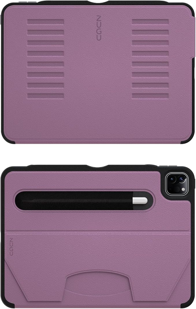 Zugu Case for iPad Pro 11 (M4/M5) 2024/2025 Slim Protective Cover with Apple Pencil Holder Auto Wake/Sleep Multiple Viewing Angles iPad Pro 11 Inch Cover Phone Protector Berry Purple