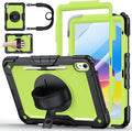 Case for iPad (A16) 11th Generation 11 Inch (2025) Ubearkk for iPad 10th Generation 10.9 inch 2022 case with Screen Protector 360 Degree Rotating Stand/Adjustable Shoulder Strap/Pencil Holder Green