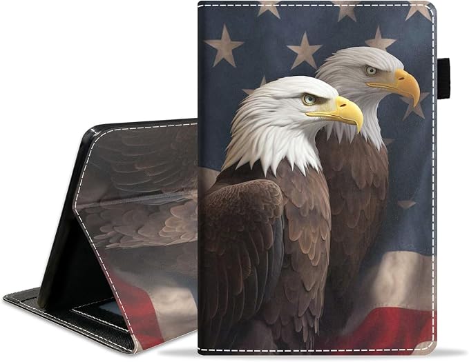 Bald Eagle with American Flag