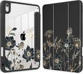 May Chen for iPad Air 11-inch M4/M3/M2 (2026/2025/2024) iPad Air 5th/4th 10.9 Inch - Shockproof Cover with Clear Back Shell &amp Penceil Holder Auto Wake/Sleep Stand Cover Abstract Floral