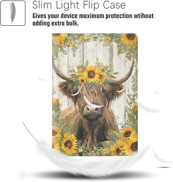 Highland Cow Sunflower