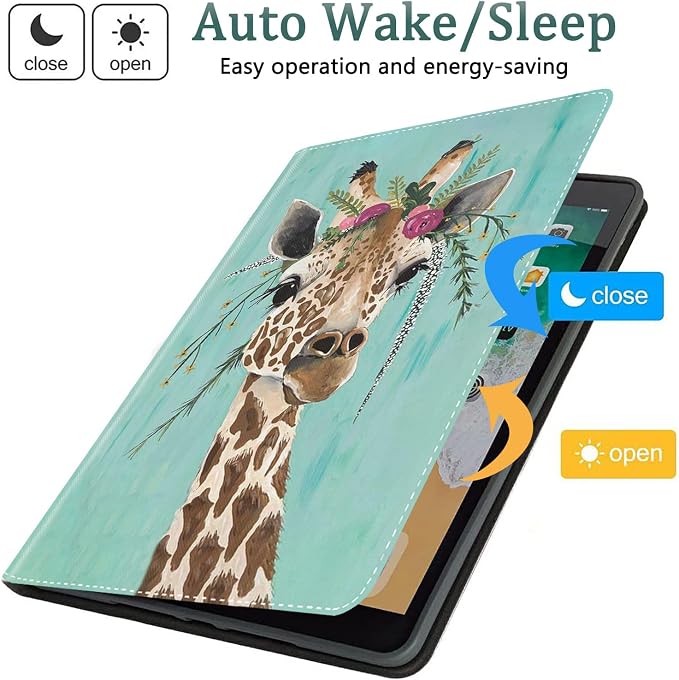 Green Rustic Wood and Giraffe