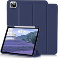 for iPad Pro 12.9 Inch Case 6th/5th/4th Generation (2022/2021/2020) with Pencil Holder Smart Stand Cover with Soft TPU Back for iPad Air 13 inch Case Auto Sleep/Wake Navy