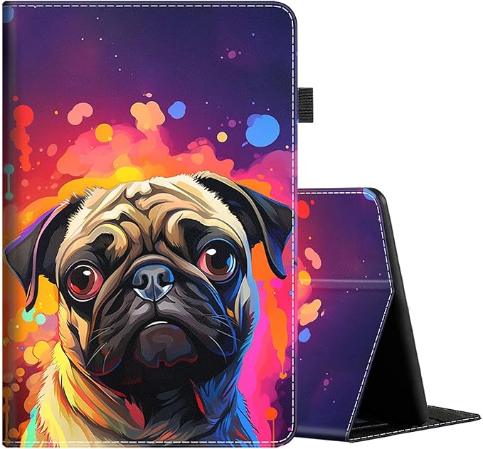 Case for All-New Amazon Kindle Fire HD 10 and Fire HD 10 Plus Tablet (13th/11th Generation 2023/2021 Release) 10.1 Slim Folding Stand Cover with Auto Wake/Sleep Colorful Cute Bulldog