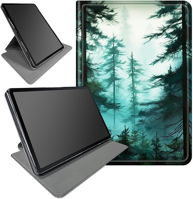 Case for Samsung Galaxy Tab S6 10.5 2019 (Model SM-T860/T865/T867) Pine Trees Theme 360 Degree Rotating Stand Smart Protective Cover for Samsung S6 T860 Tablet