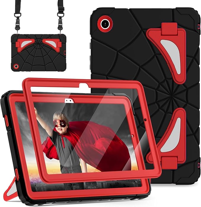 Galaxy Tab A9+ 11 Inch Case-Black Red