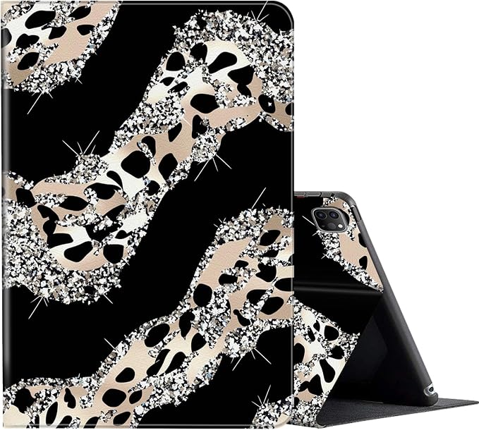 Glittler Black Sliver Leopard print