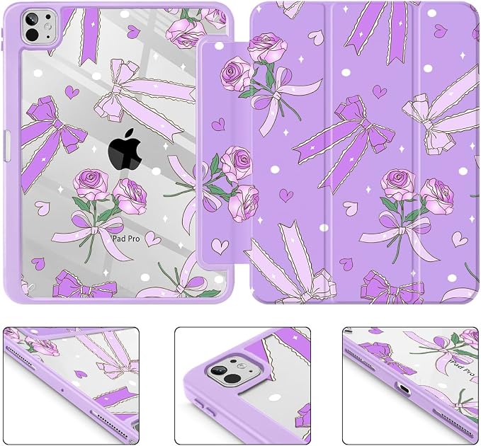 Bow & Rose Purple